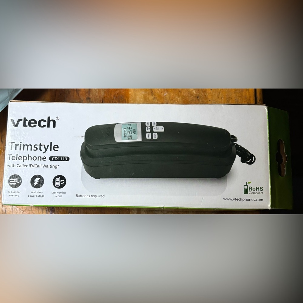 New in Box! Vtech Trimstyle Telephone With Call ID/Call Waiting CD1113 Landline